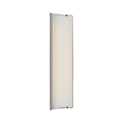 Penumbra LED Wall Light in Polished Nickel/Linen (21-Inch).