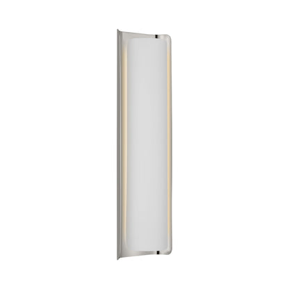 Penumbra LED Wall Light in Polished Nickel/White (21-Inch).