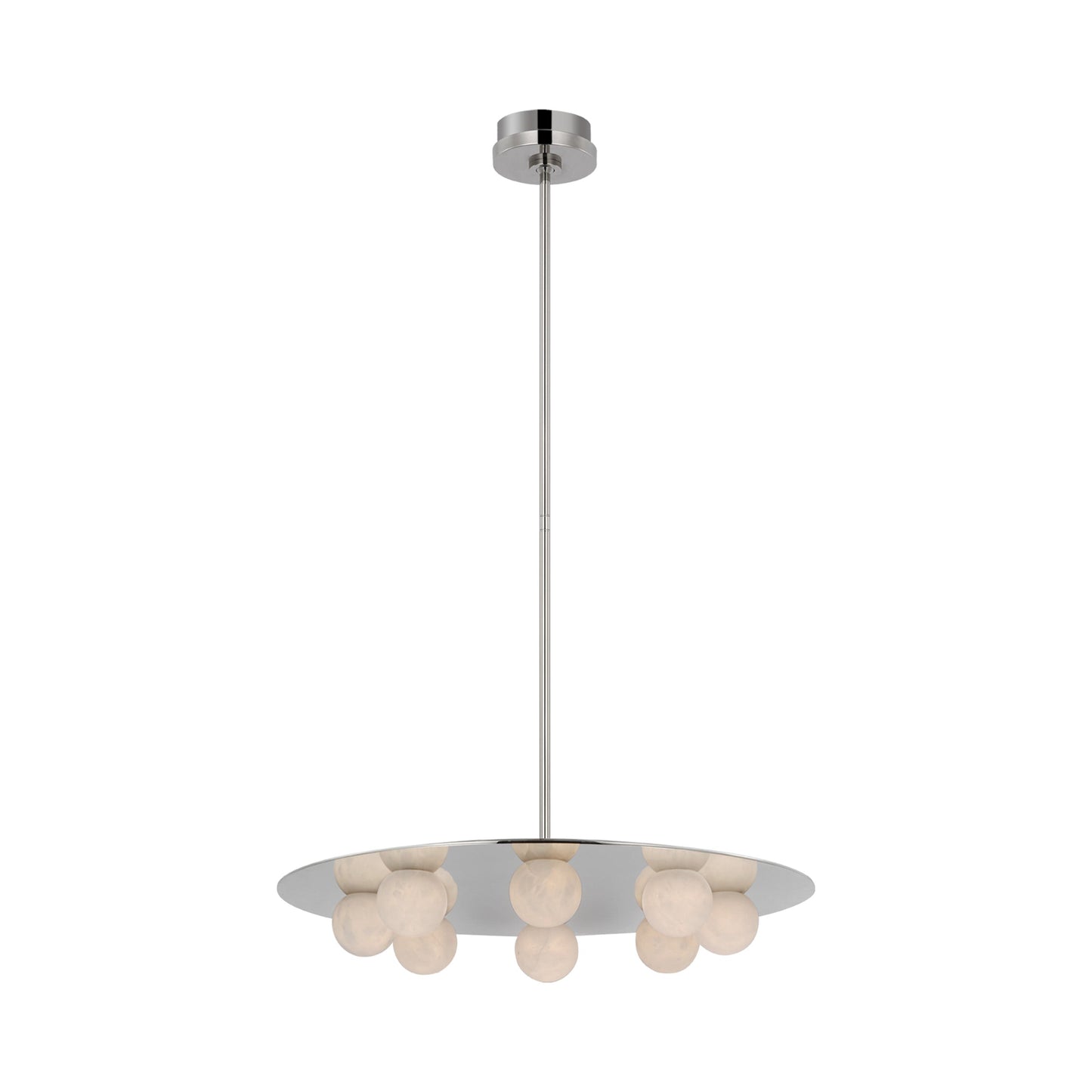 Pertica LED Chandelier in Polished Nickel (8-Light).