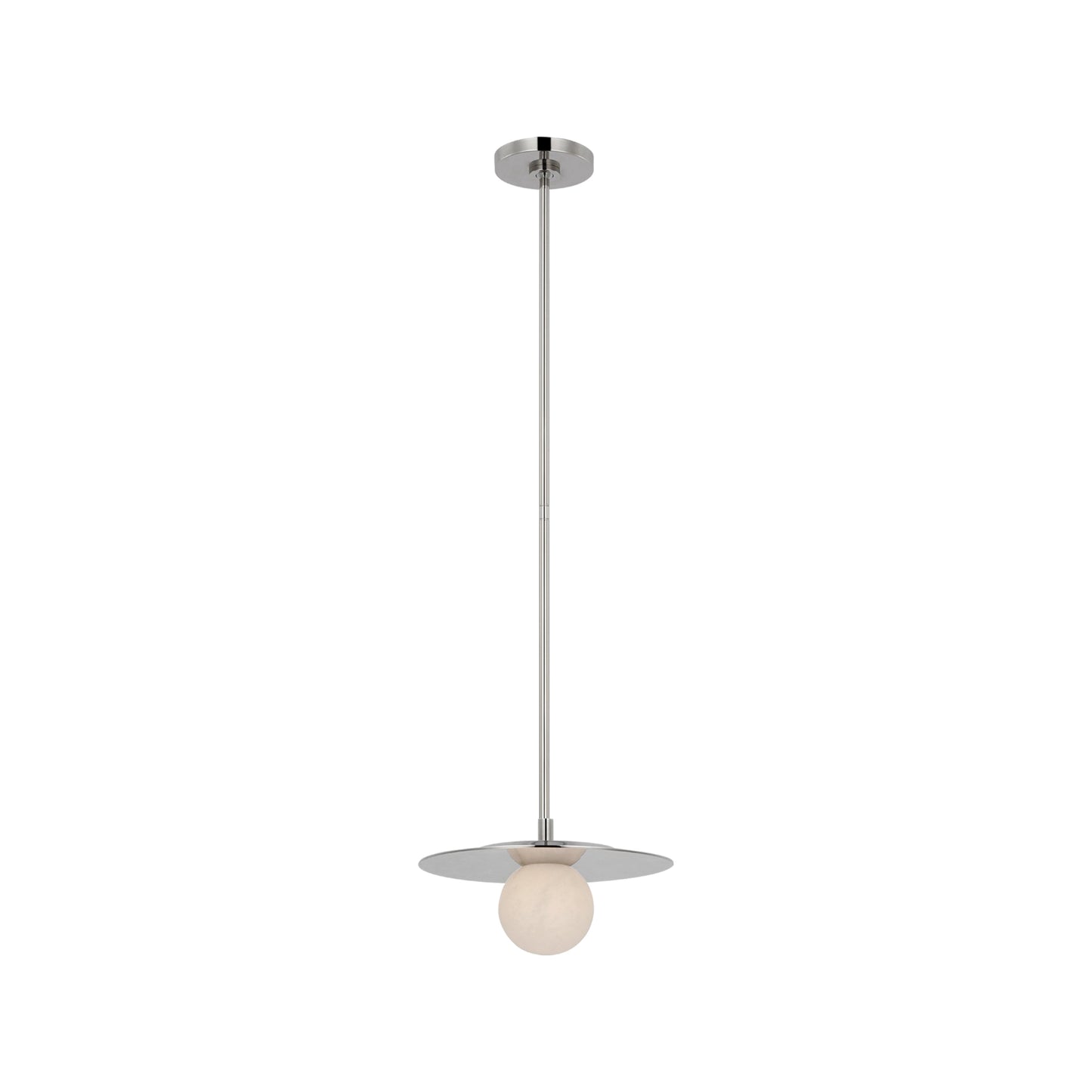 Pertica LED Pendant Light in Polished Nickel (12-Inch).