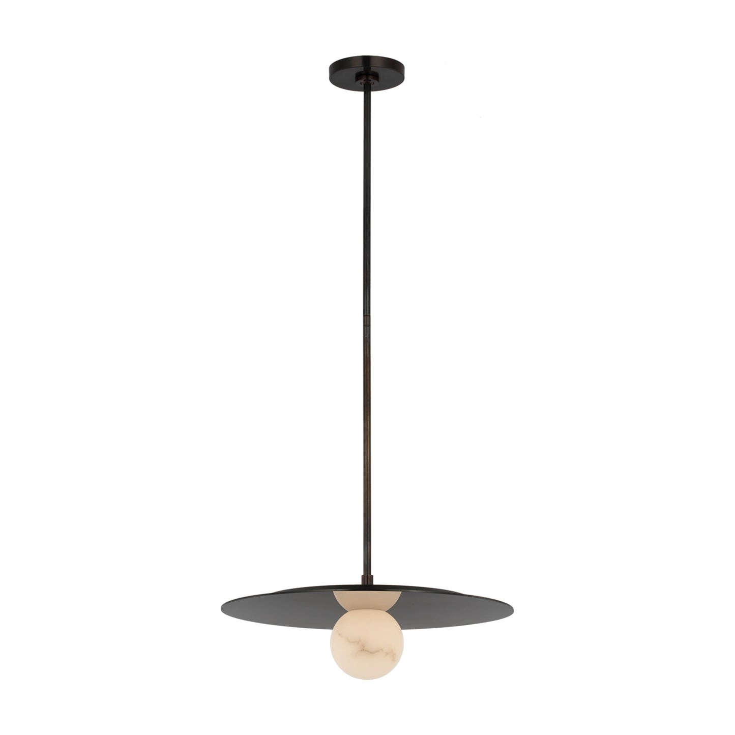 Pertica LED Pendant Light in Mirrored Bronze (18-Inch).