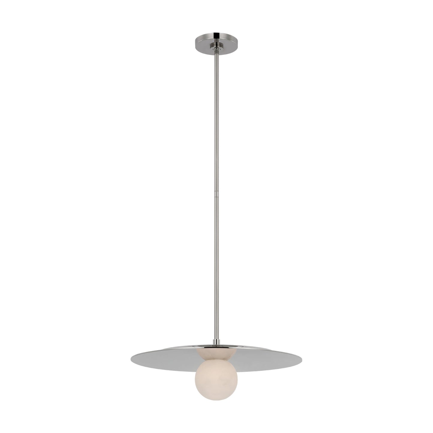 Pertica LED Pendant Light in Polished Nickel (18-Inch).