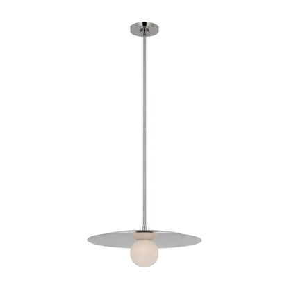 Pertica LED Pendant Light in Polished Nickel (18-Inch).