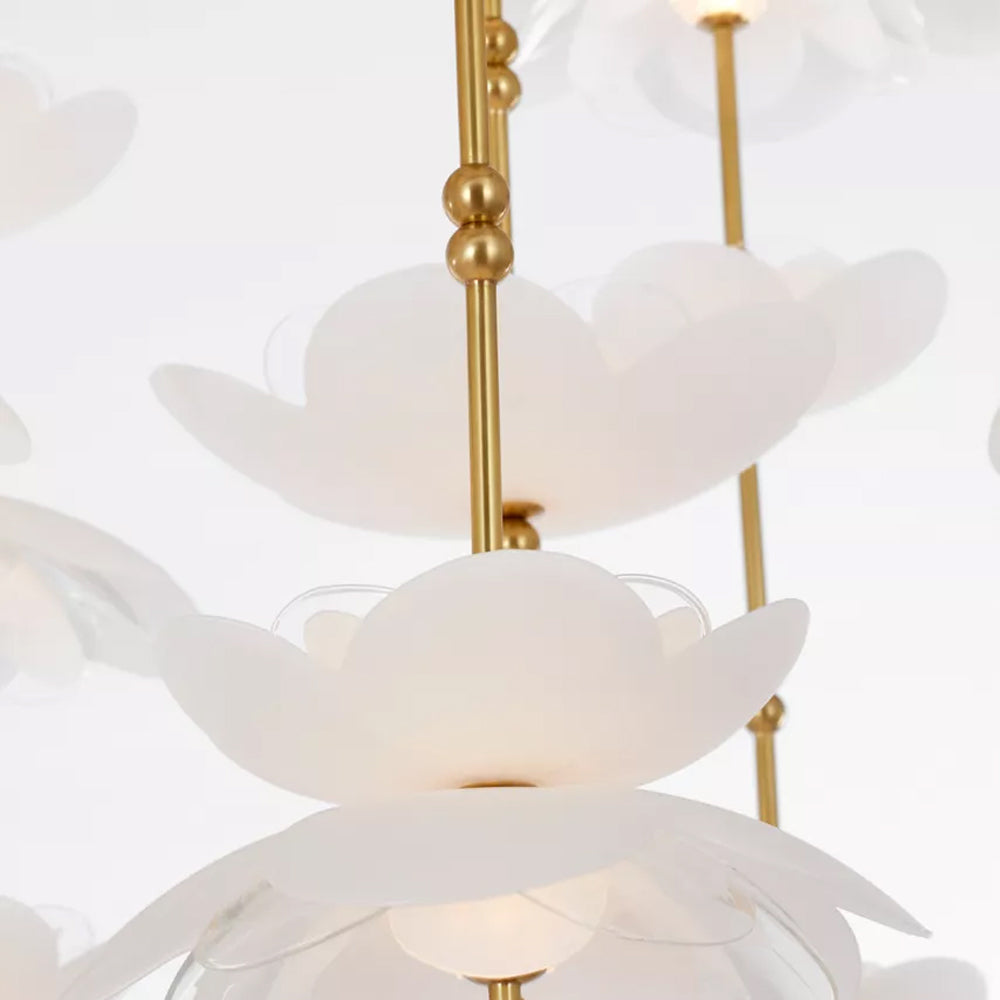 Petaluma Cascading Linear LED Chandelier in Detail.