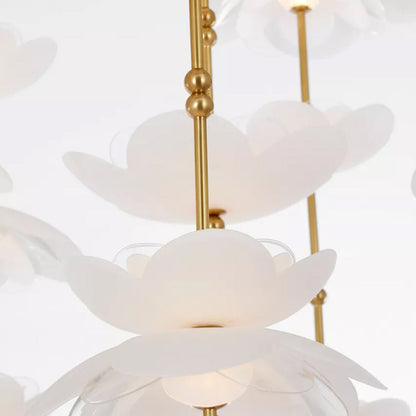 Petaluma Cascading Linear LED Chandelier in Detail.