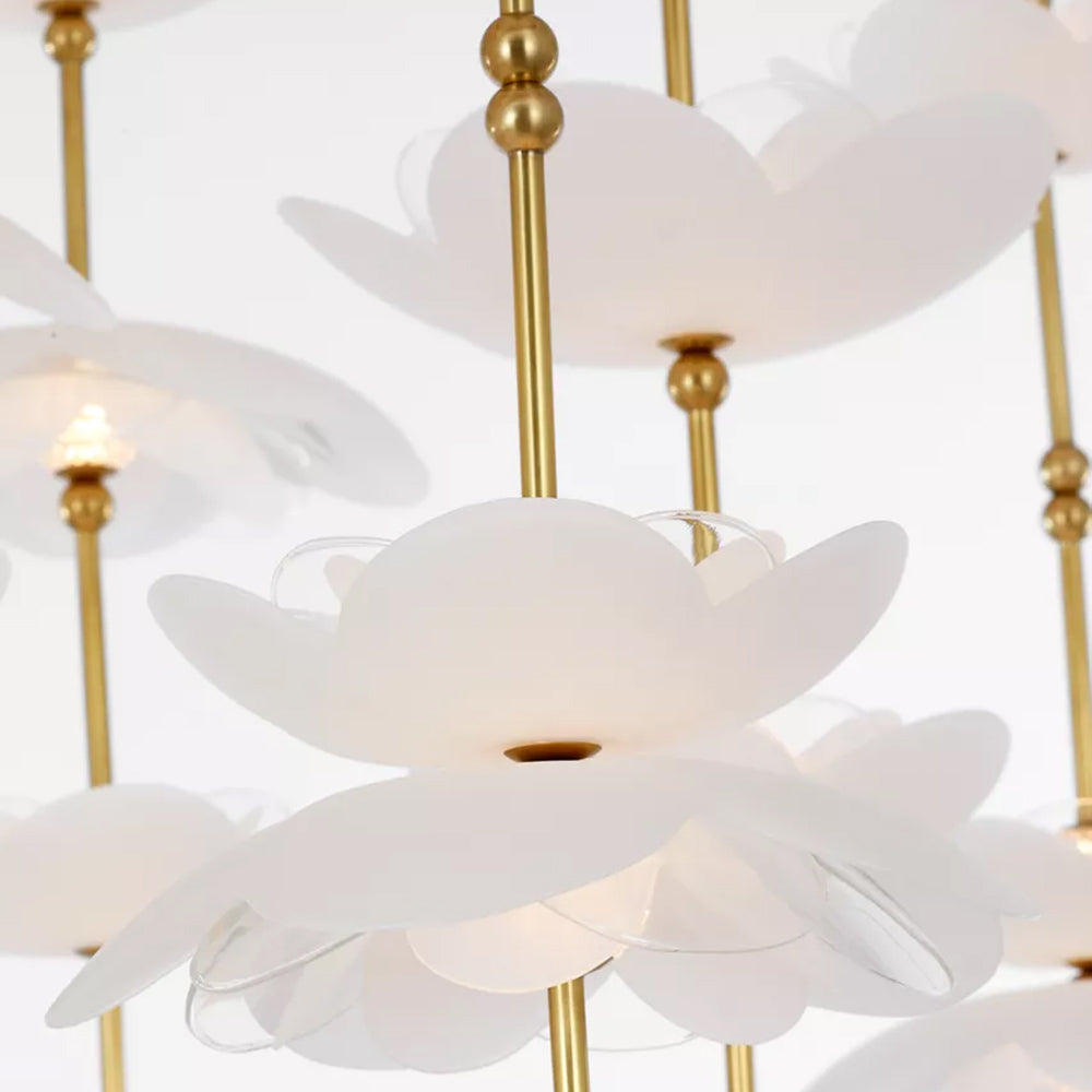 Petaluma Cascading Linear LED Chandelier in Detail.