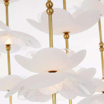Petaluma Cascading Linear LED Chandelier in Detail.