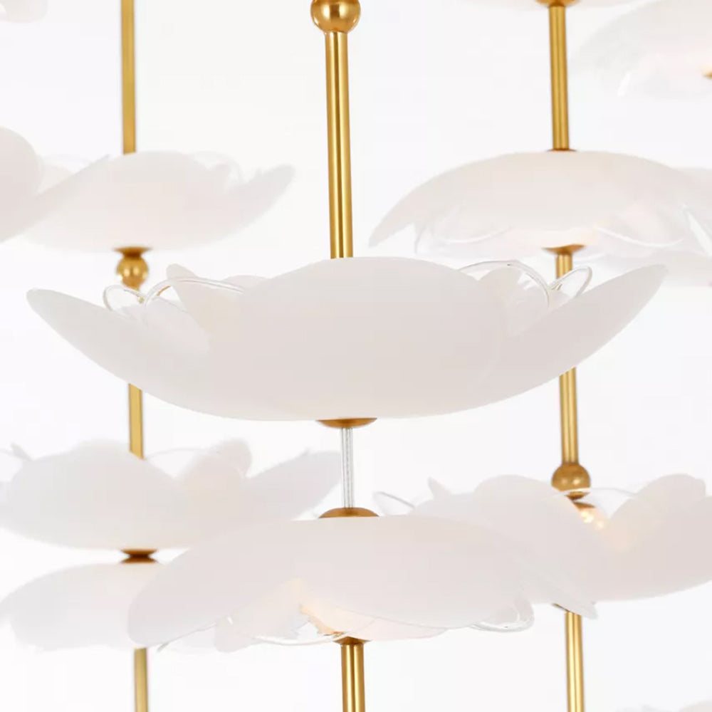 Petaluma Cascading Linear LED Chandelier in Detail.
