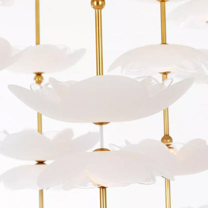 Petaluma Cascading Linear LED Chandelier in Detail.