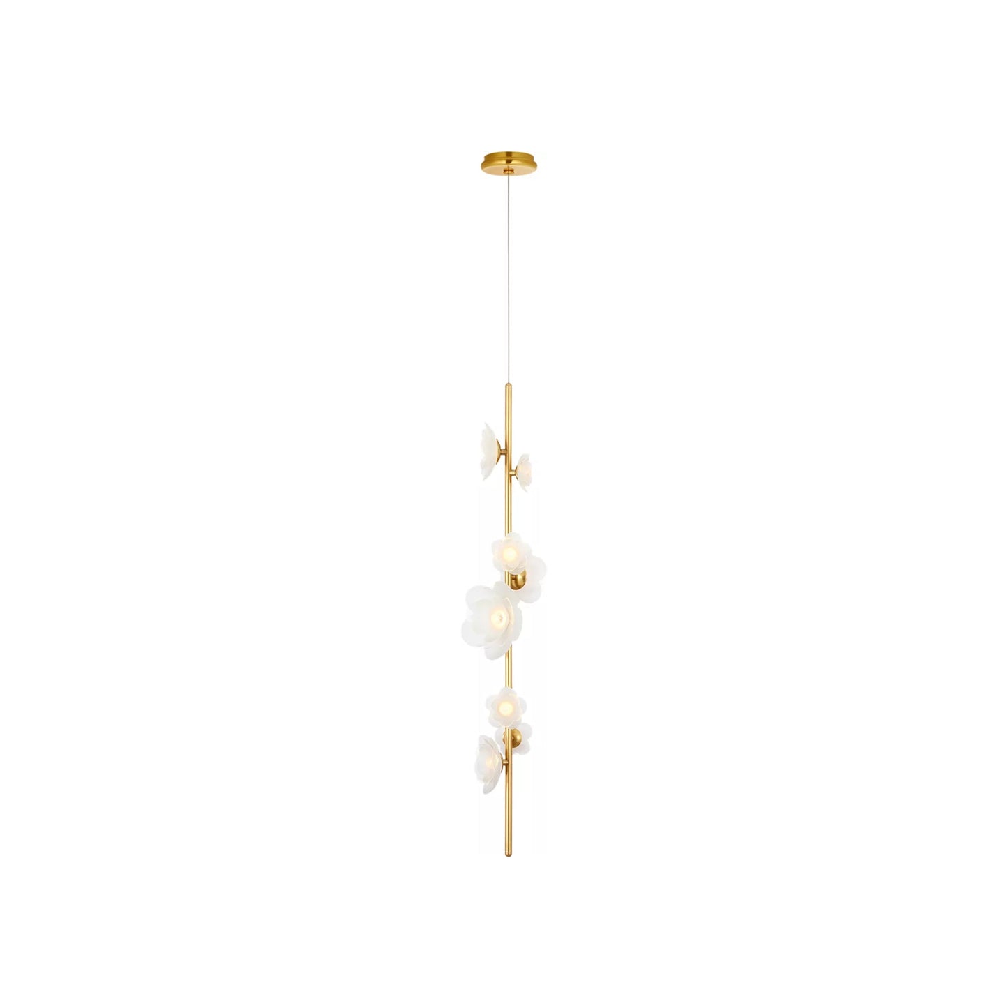 Petaluma LED Pendant Light in Soft Lacquered Brass (40.5-Inch).