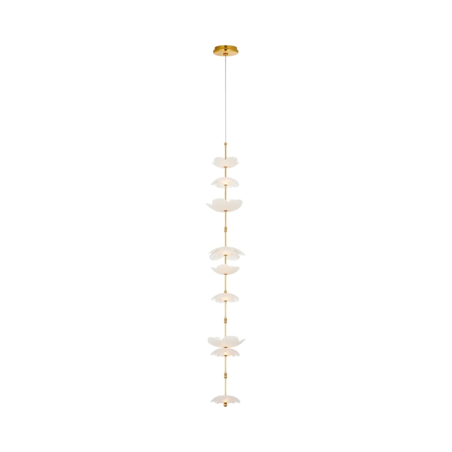 Petaluma LED Pendant Light in Soft Lacquered Brass (47.25-Inch).