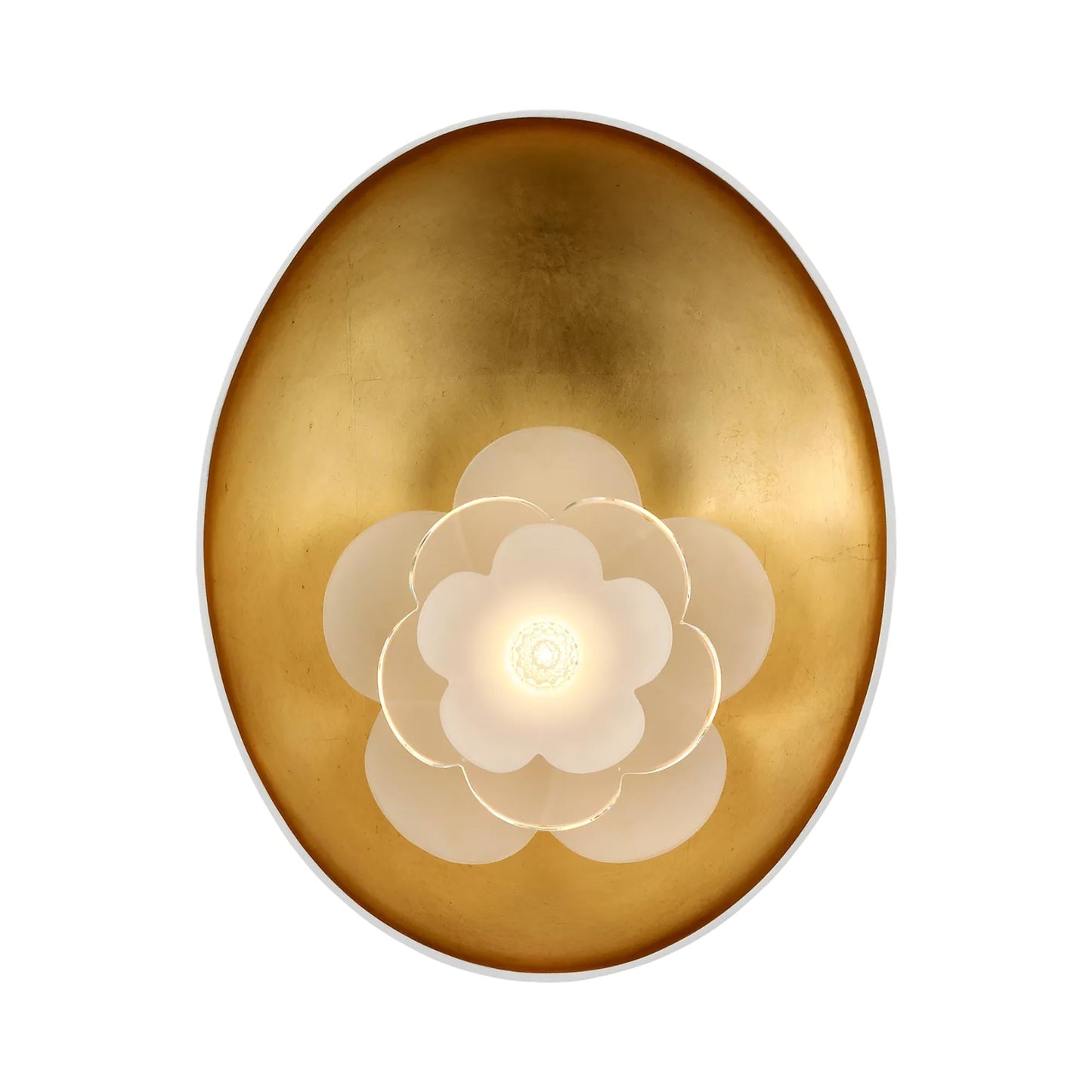 Petaluma LED Wall Light in Matte White and Gild (13-Inch).