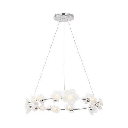 Petaluma Ring LED Chandelier in Soft Silver.