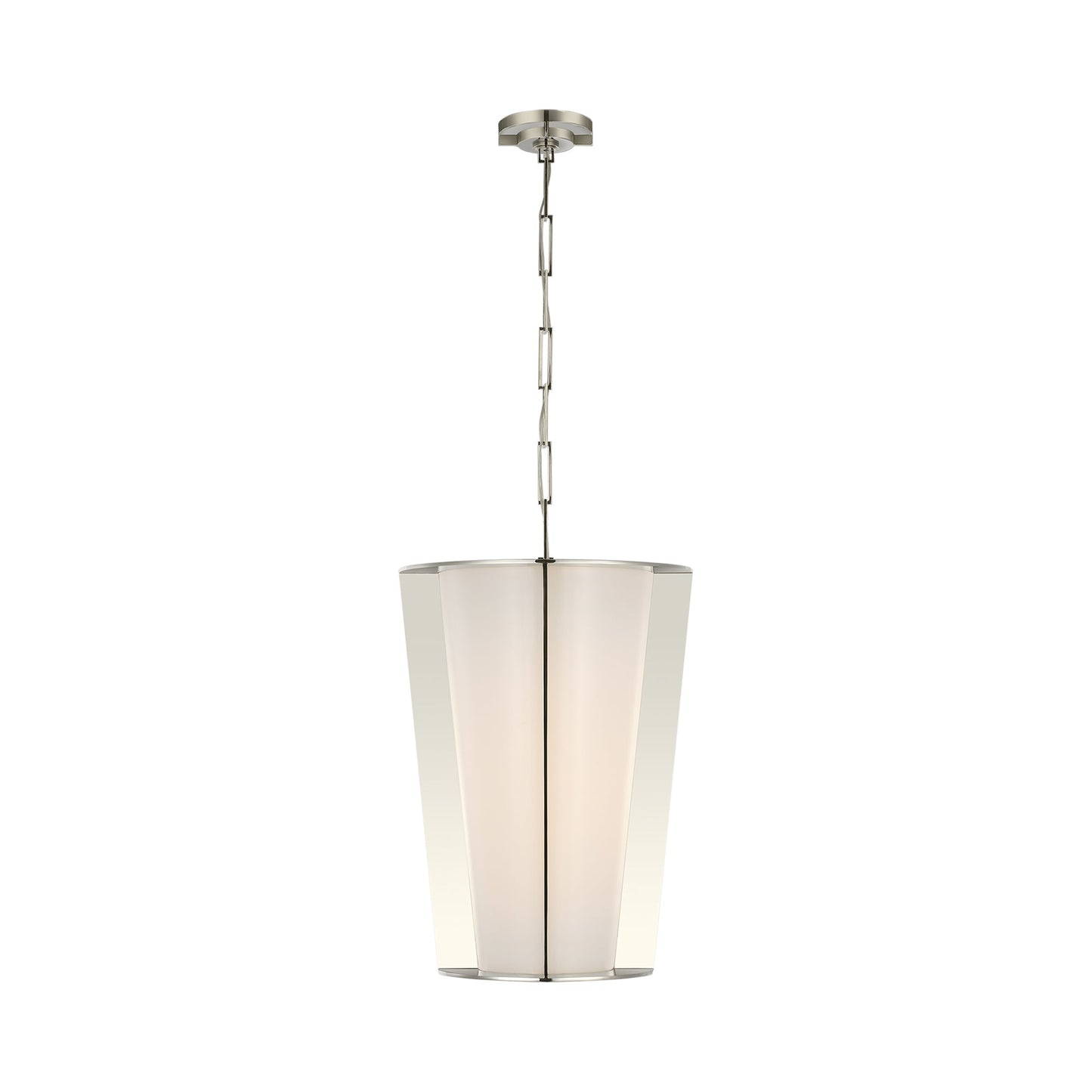 Phinn LED Pendant Light in Polished Nickel.
