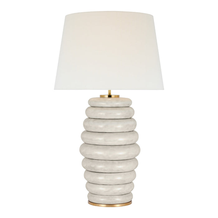 Phoebe Table Lamp in Antiqued White(Large).