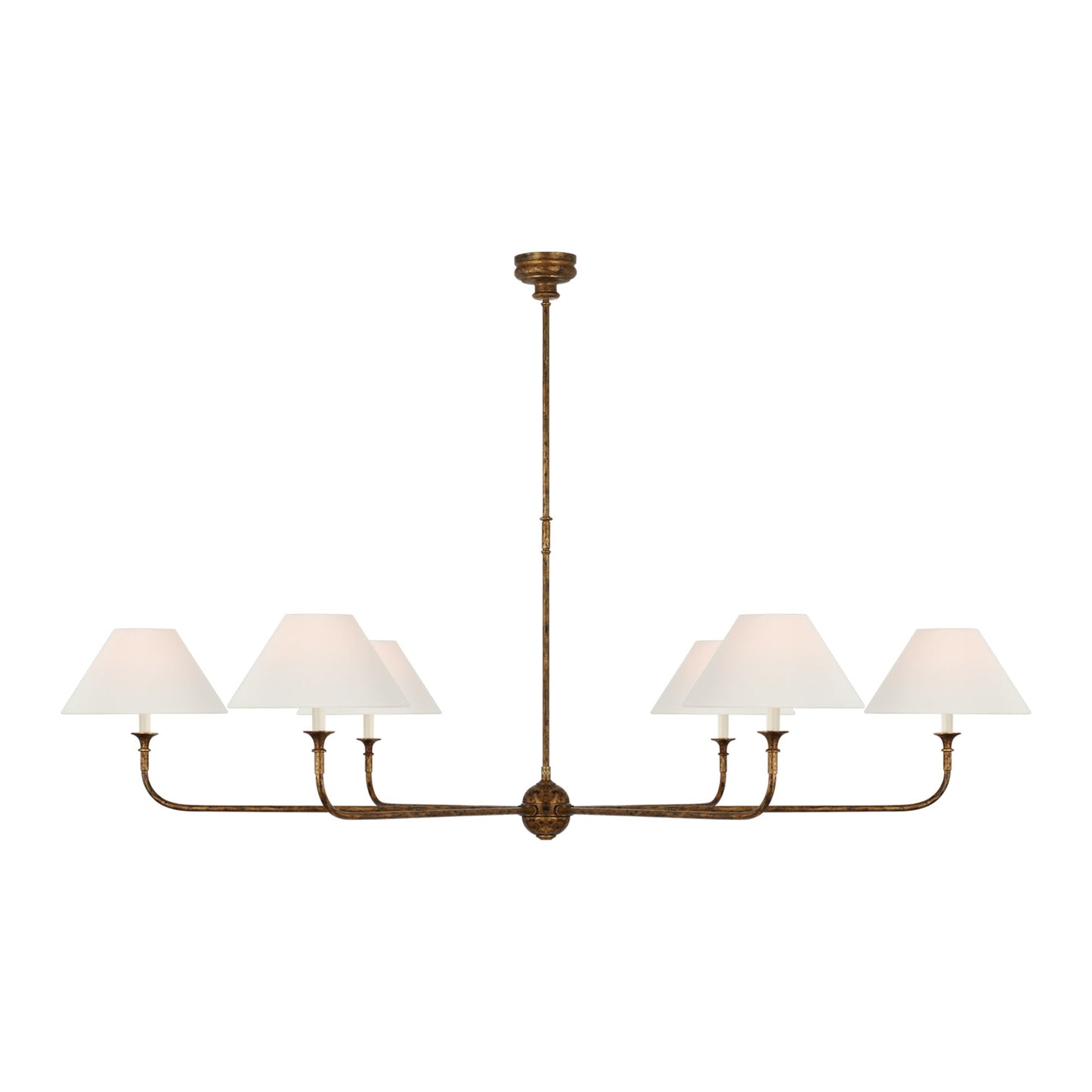 Piaf Chandelier in Antique Gild (72-Inch/6-Light).