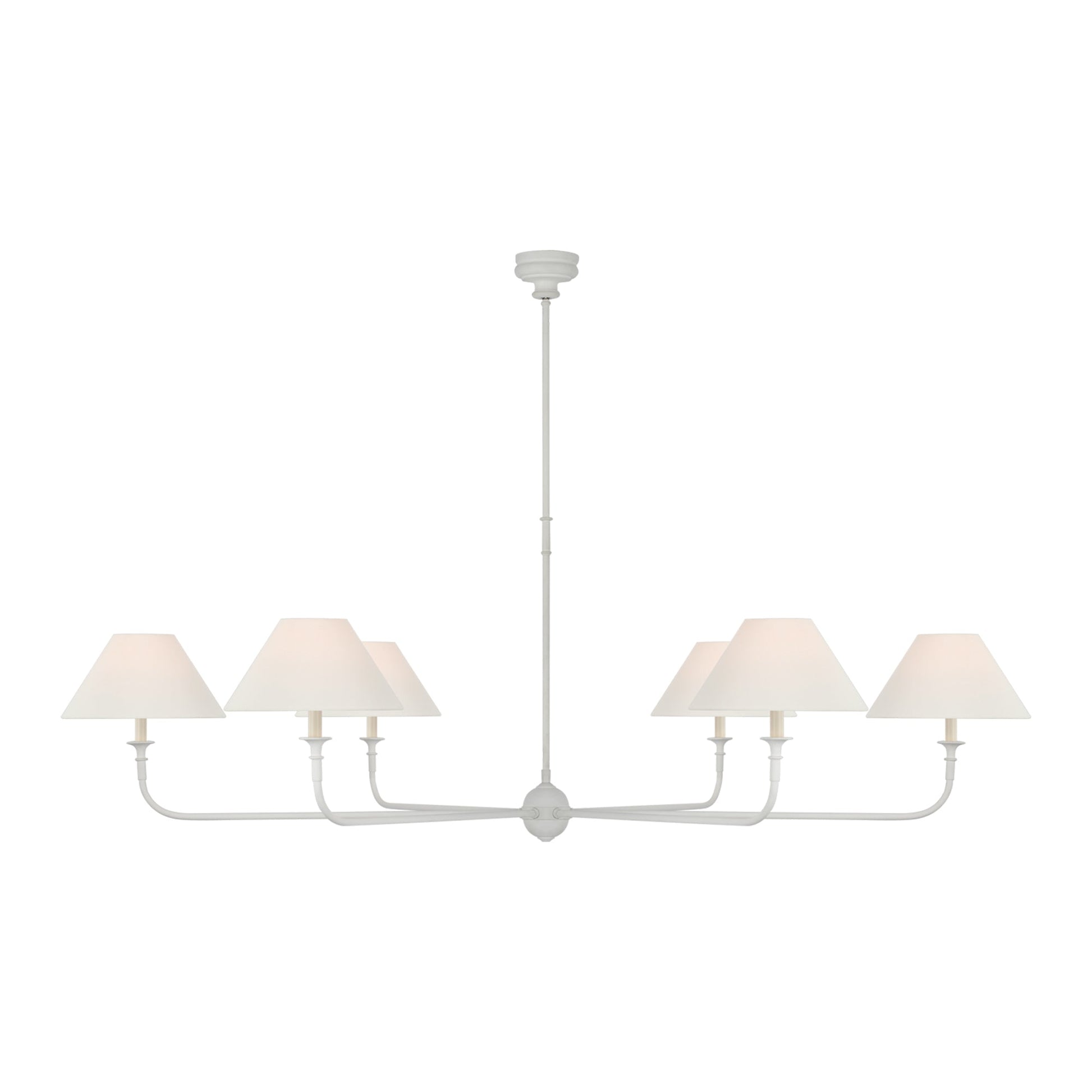 Piaf Chandelier in Plaster White (72-Inch/6-Light).