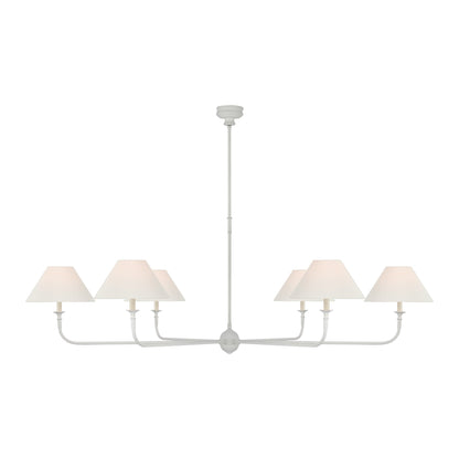 Piaf Chandelier in Plaster White (72-Inch/6-Light).