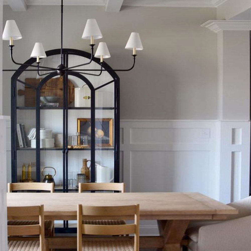 Piaf Chandelier in dining room.