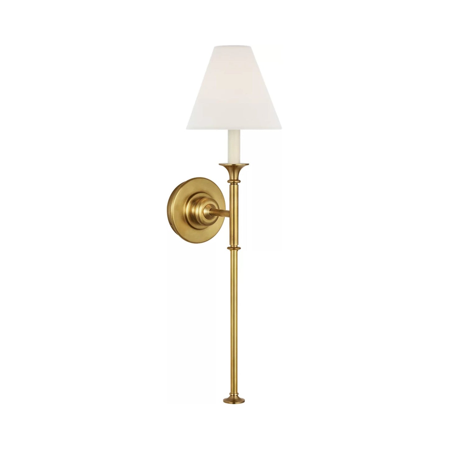 Piaf Tail Wall Light in Hand-Rubbed Antique Brass.