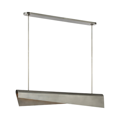 Piel LED Linear Pendant Light in Pewter.