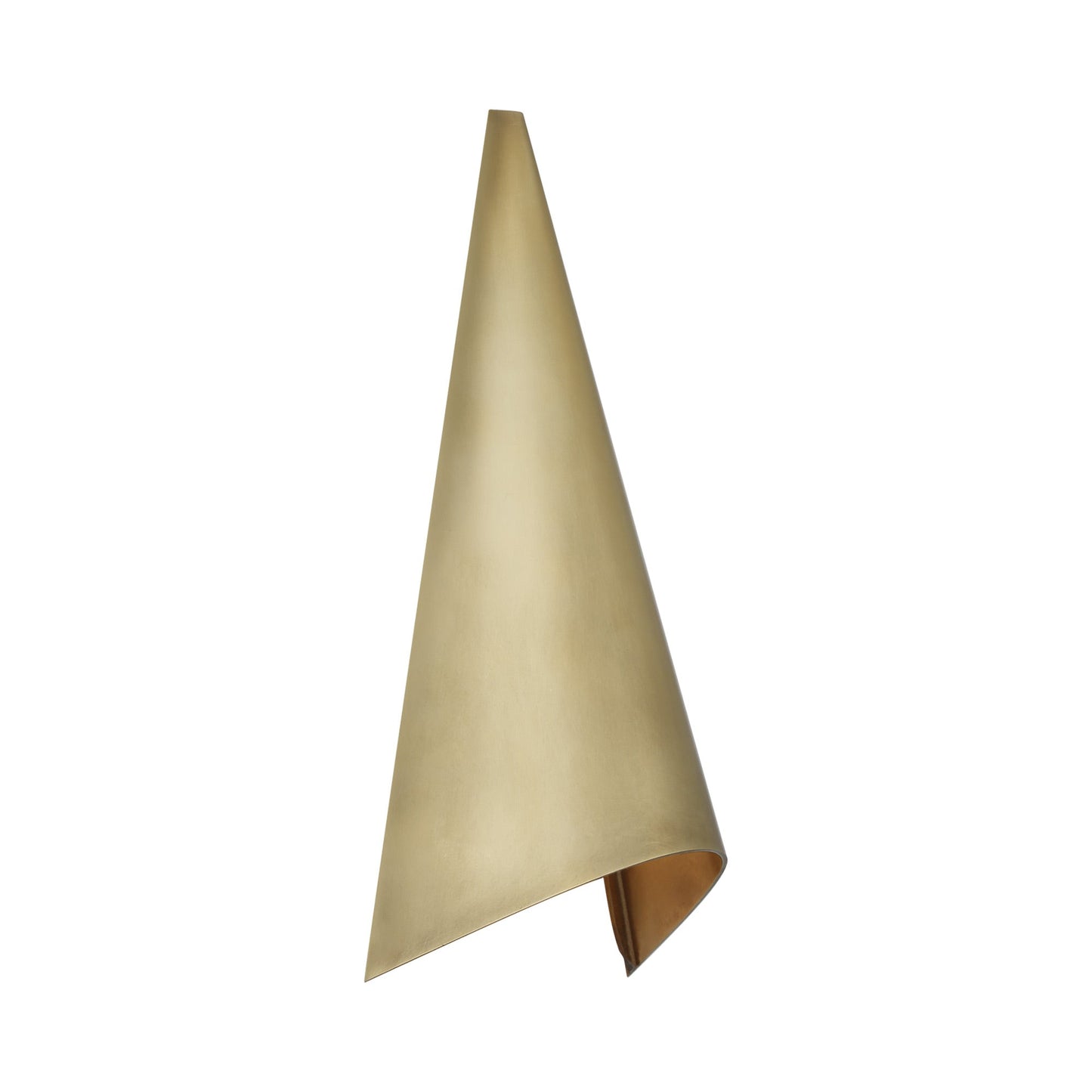 Piel Outdoor LED Wall Light in Antique-Burnished Brass (9-Inch).