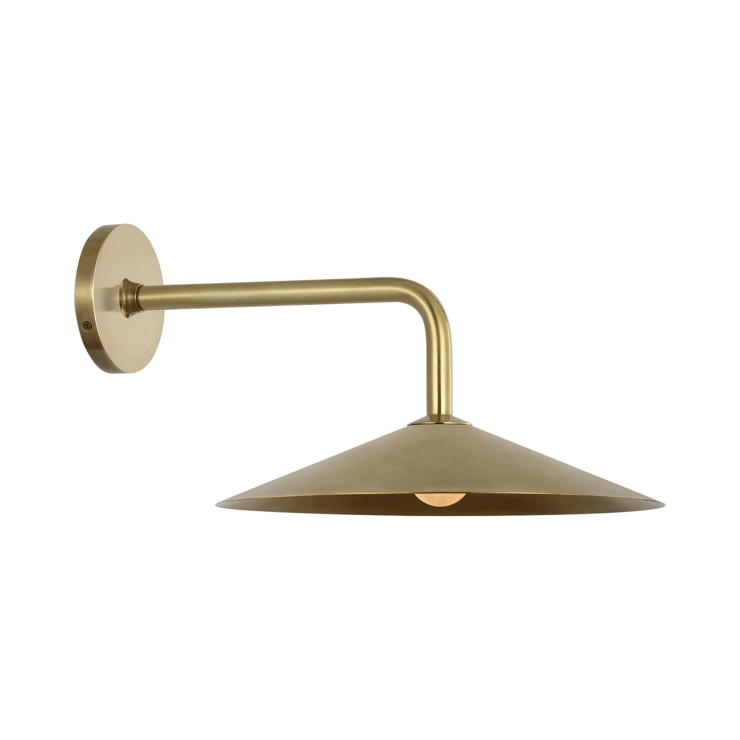 Ponce LED Wall Light in Hand-Rubbed Antique Brass/Hand-Rubbed Antique Brass (17-Inch).