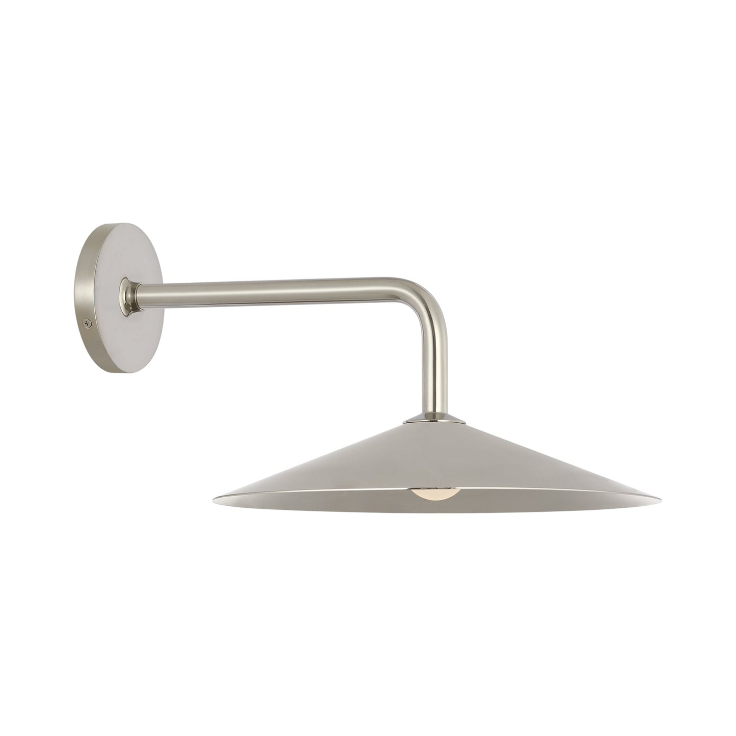Ponce LED Wall Light in Polished Nickel/Polished Nickel (17-Inch).