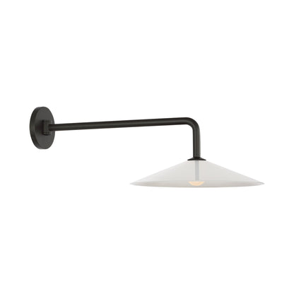 Ponce LED Wall Light in Modern Iron/White Glass (23.75-Inch).