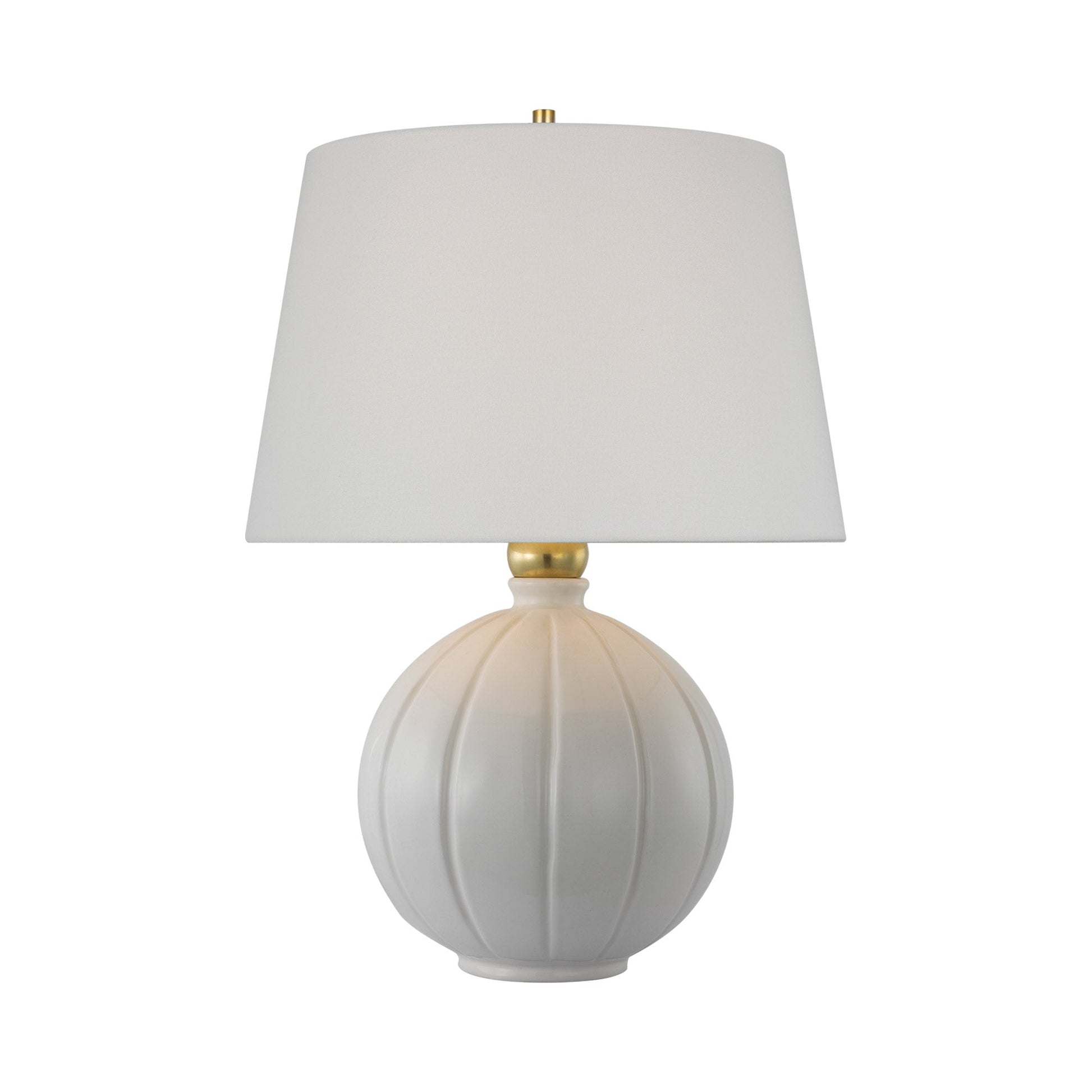 Ponteil Table Lamp in Crackled Ivory (Small).