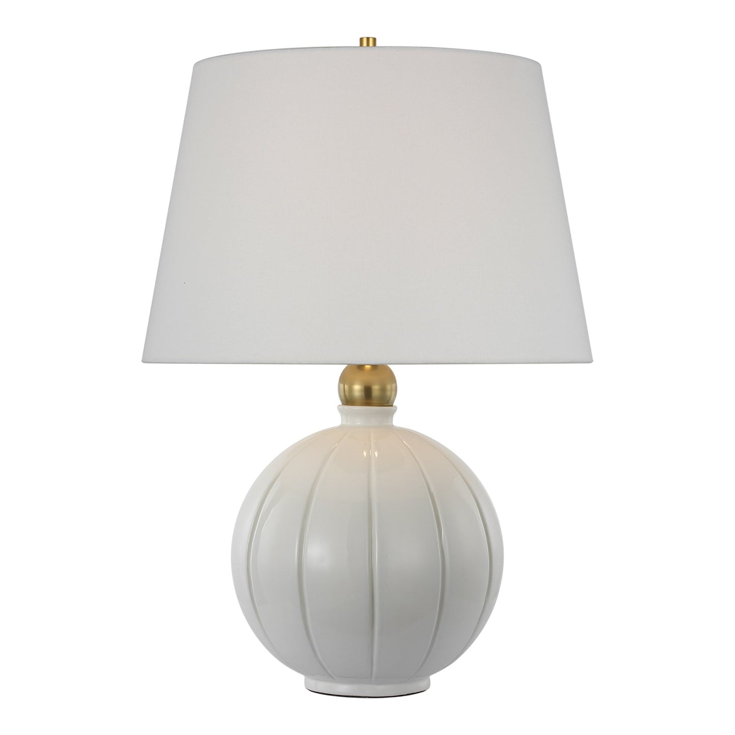 Ponteil Table Lamp in Crackled Ivory (Large).