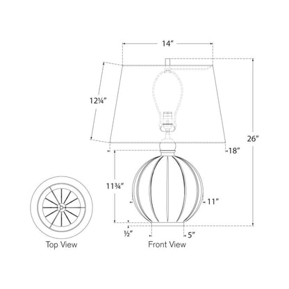 Ponteil Table Lamp - line drawing.