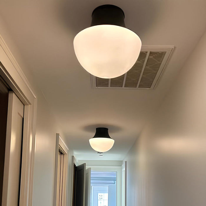 Precision 17-Inch LED Flush Mount Ceiling Light in hallway.