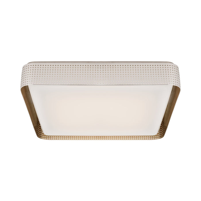 Precision LED Flush Mount Ceiling Light in Polished Nickel/White Glass(20" Square).