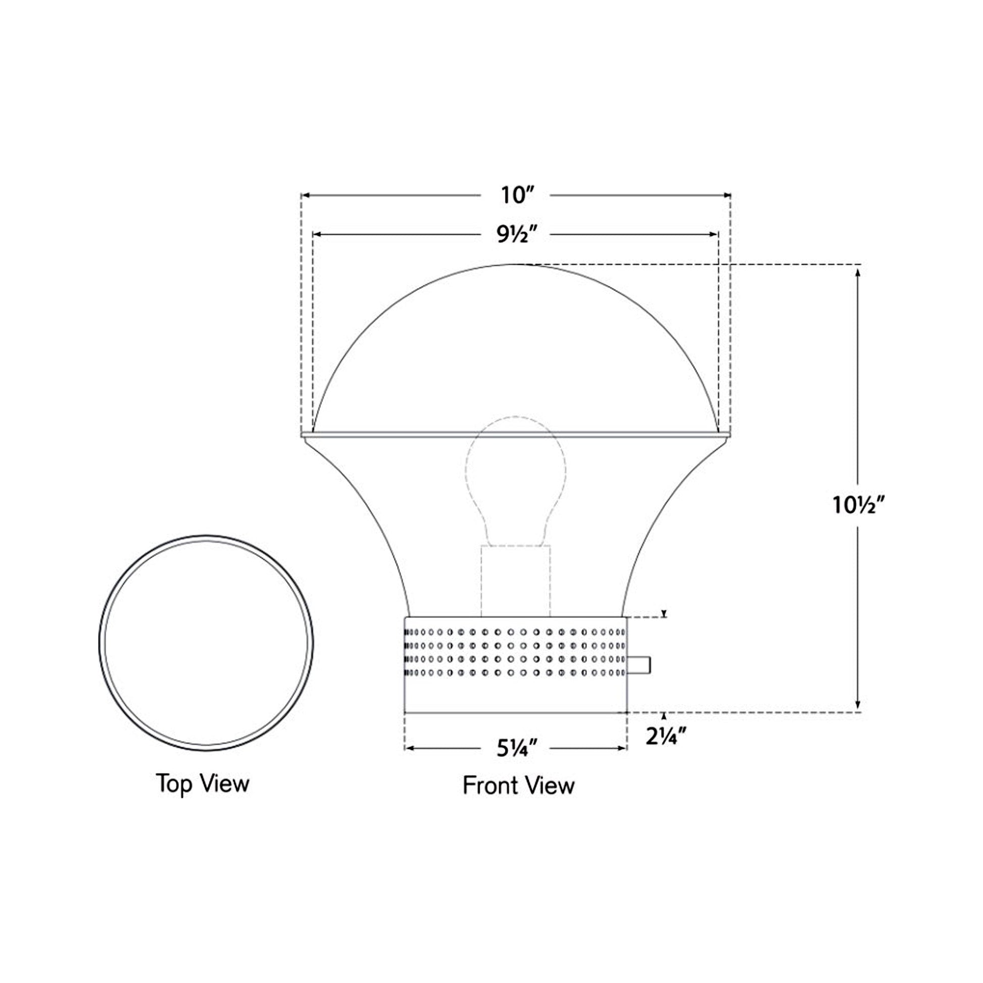 Precision Table Lamp - line drawing.