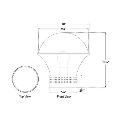 Precision Table Lamp - line drawing.