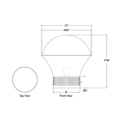 Precision Table Lamp - line drawing.