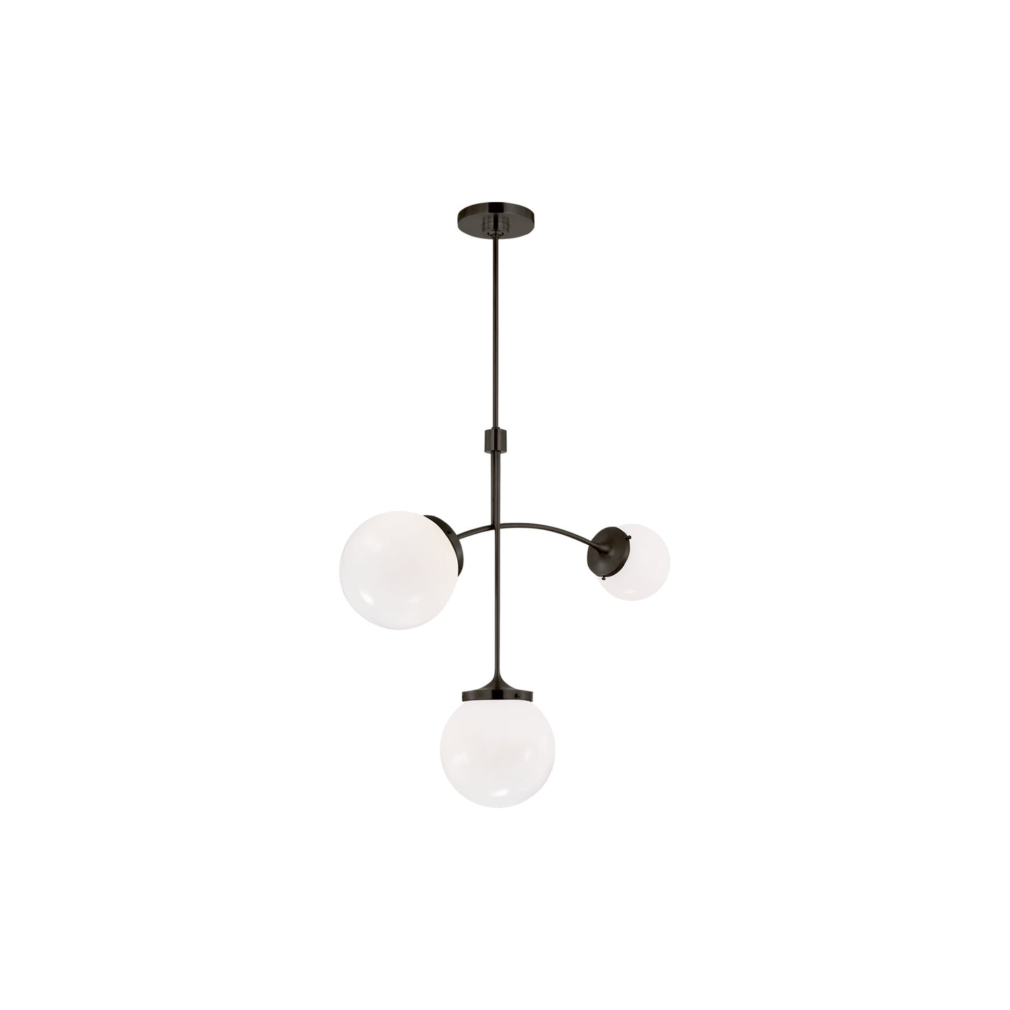 Prescott Chandelier in Bronze/White (Small).