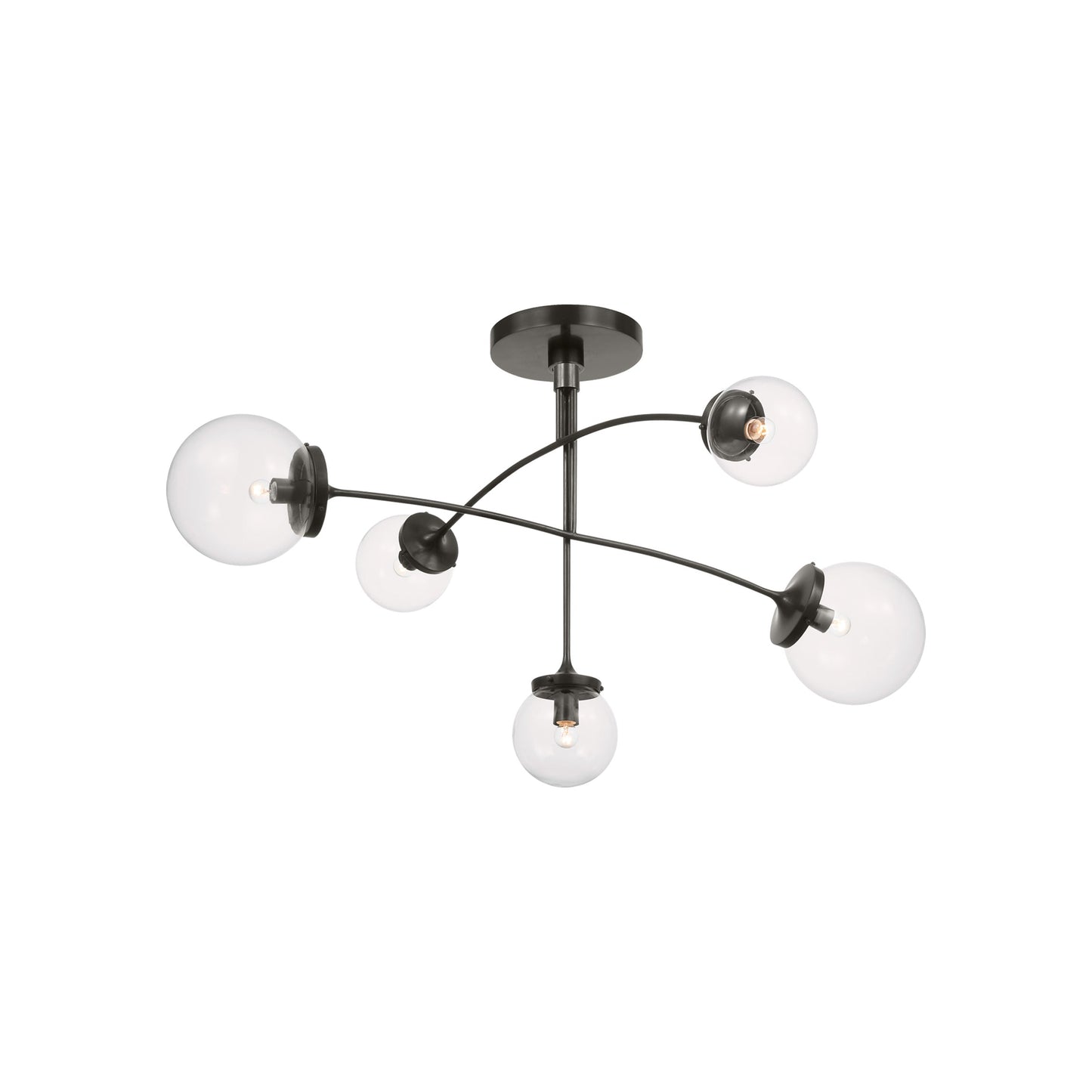 Prescott Chandelier in Bronze/Clear (Medium).