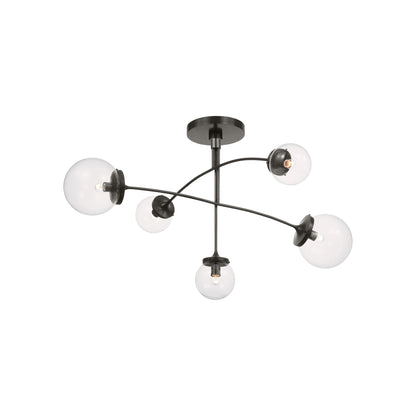 Prescott Chandelier in Bronze/Clear (Medium).