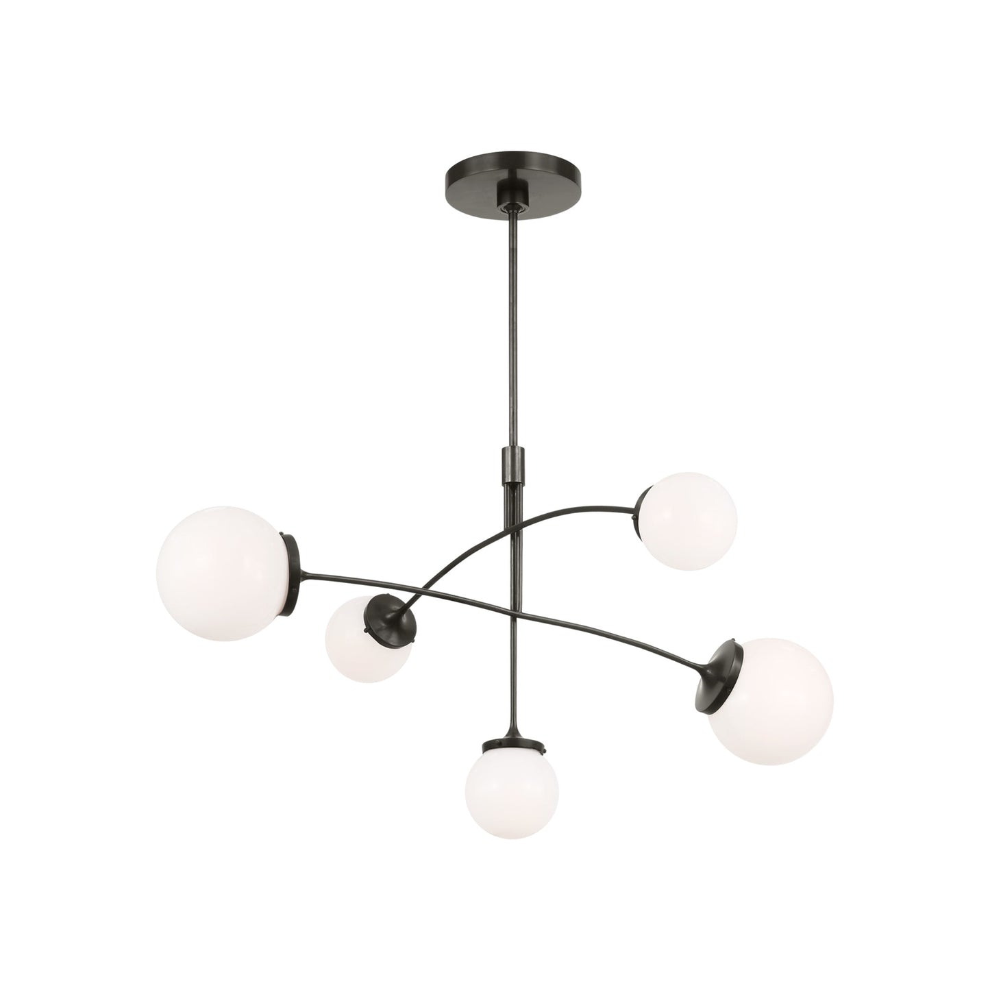 Prescott Chandelier in Bronze/White (Medium).