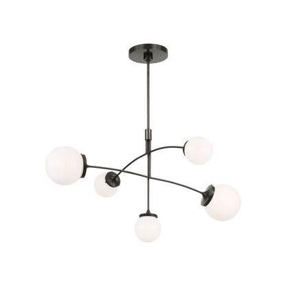 Prescott Chandelier in Bronze/White (Medium).