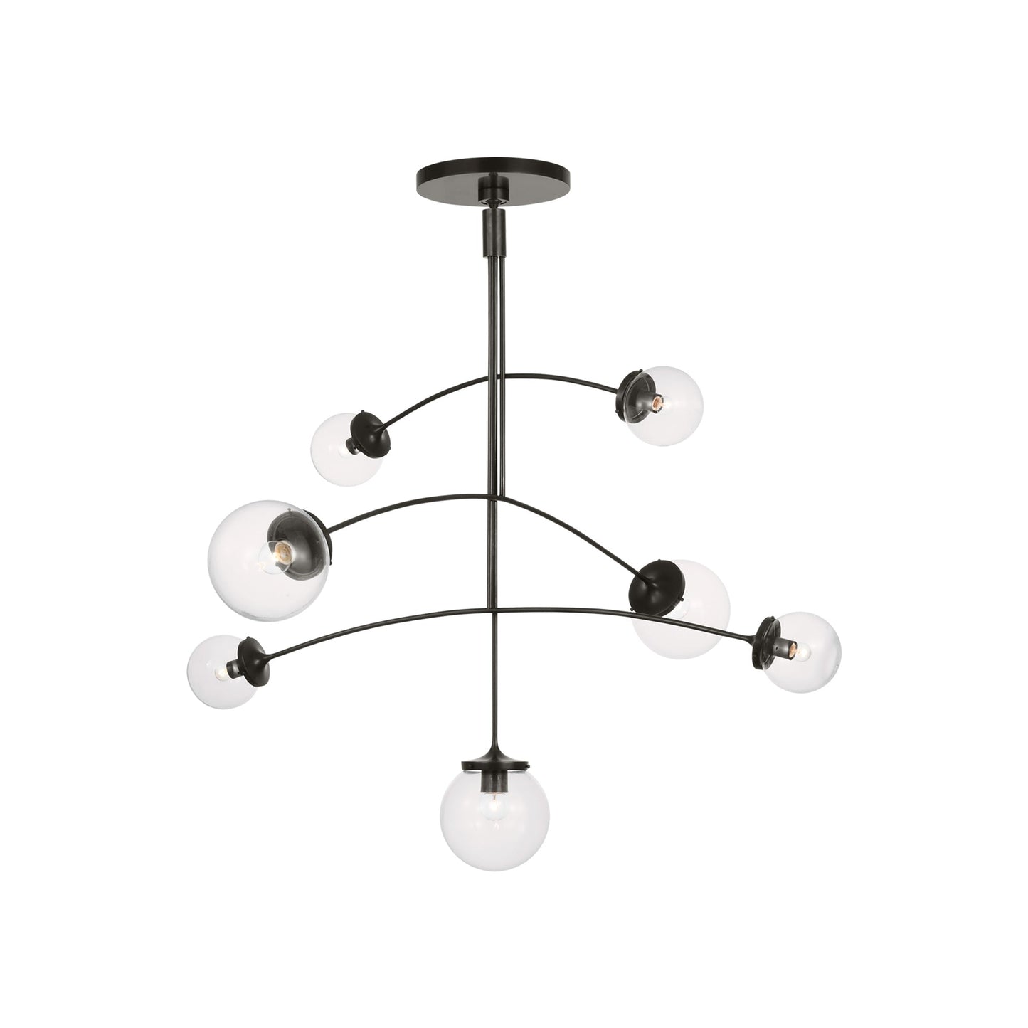 Prescott Chandelier in Bronze/Clear (Large).