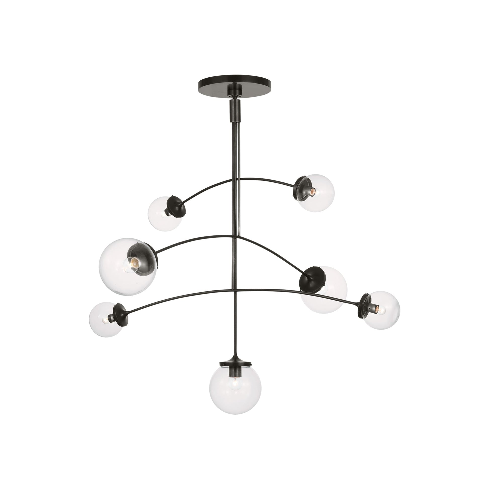 Prescott Chandelier in Bronze/Clear (Large).