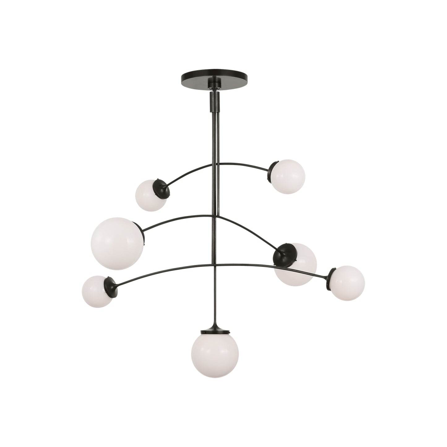 Prescott Chandelier in Bronze/White (Large).