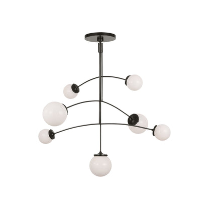 Prescott Chandelier in Bronze/White (Large).