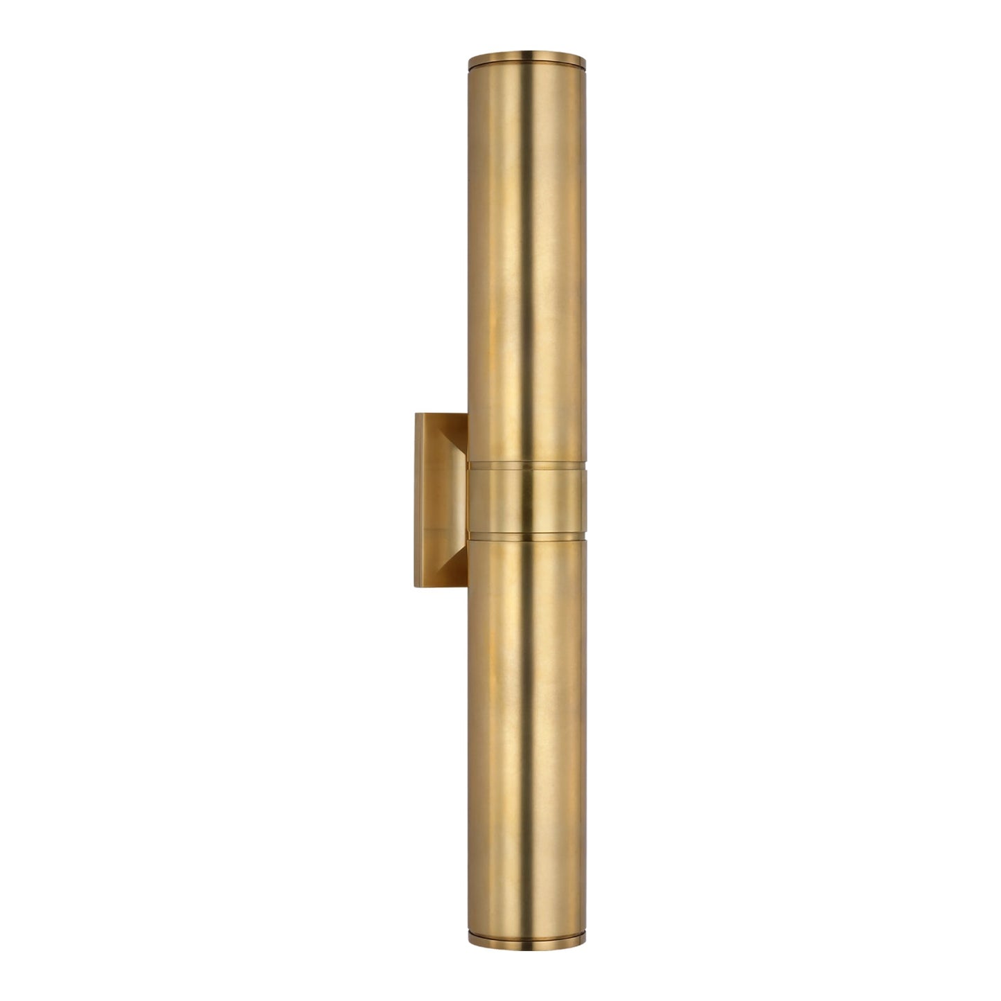 Provo Outdoor LED Wall Light in Antique-Burnished Brass (28-Inch).