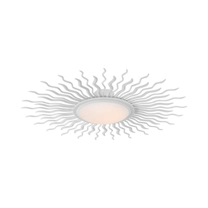 Re LED Semi Flush Mount Ceiling Light in Matte White (38.25-Inch).