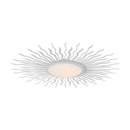 Re LED Semi Flush Mount Ceiling Light in Matte White (48.75-Inch).