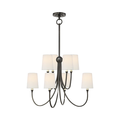 Reed Chandelier in Bronze/Linen (Large).